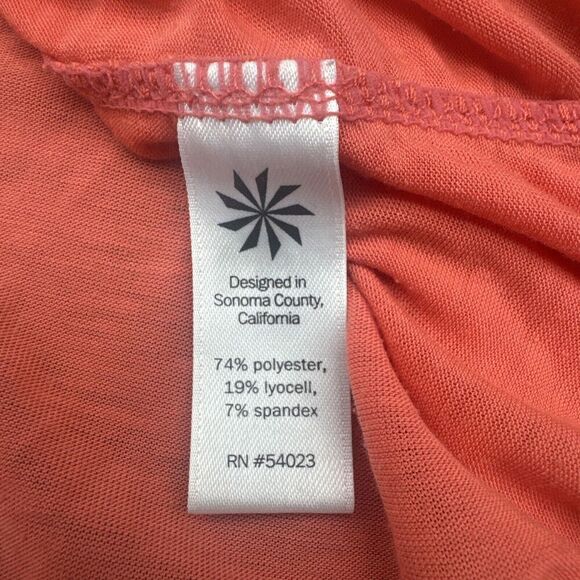 Athleta Yogini Racerback CORAL Tank Top Active Gym Work Out Stretch Flowy Sz M - Picture 6 of 9